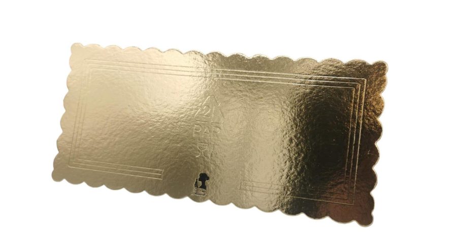 rett merl pers Basi oro/nero merlettato rettangolari personalizzate - immagine 1